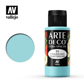 Art Deco Acrylic Paint - Vallejo 60ml - Indian Turquoise 85071