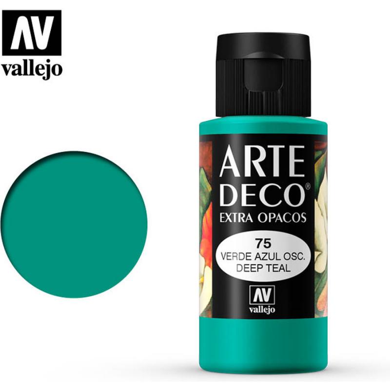 Art Deco Acrylic Paint - Vallejo 60ml - Deep Teal 85075