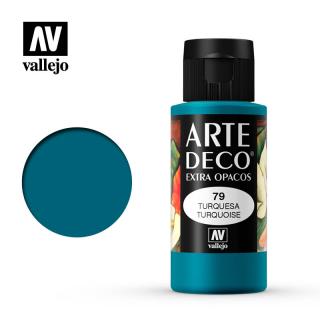Art Deco Acrylic Paint - Vallejo 60ml - Turquoise 85079