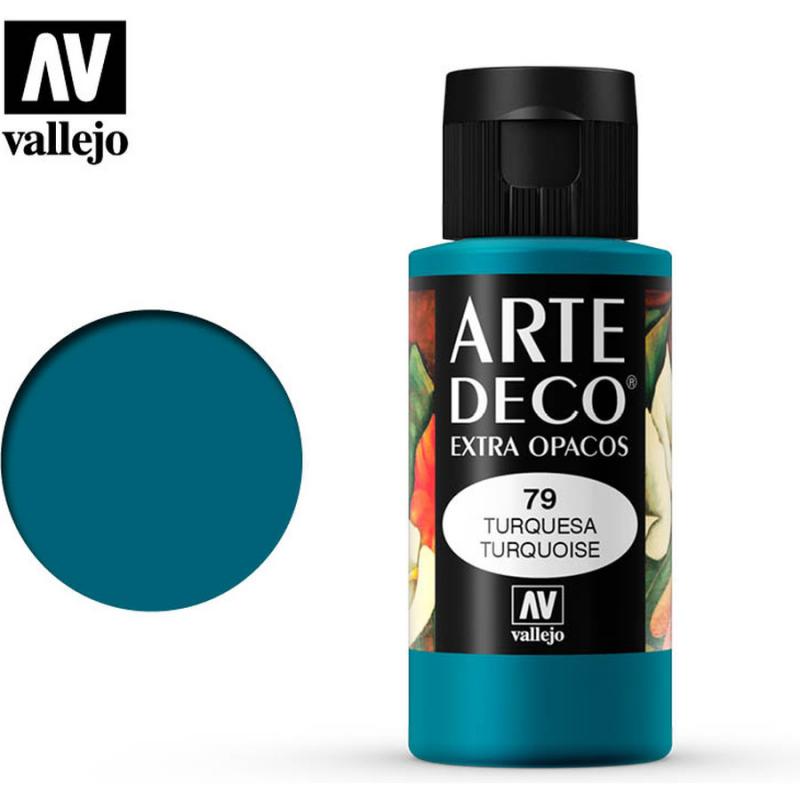 Art Deco Acrylic Paint - Vallejo 60ml - Turquoise 85079