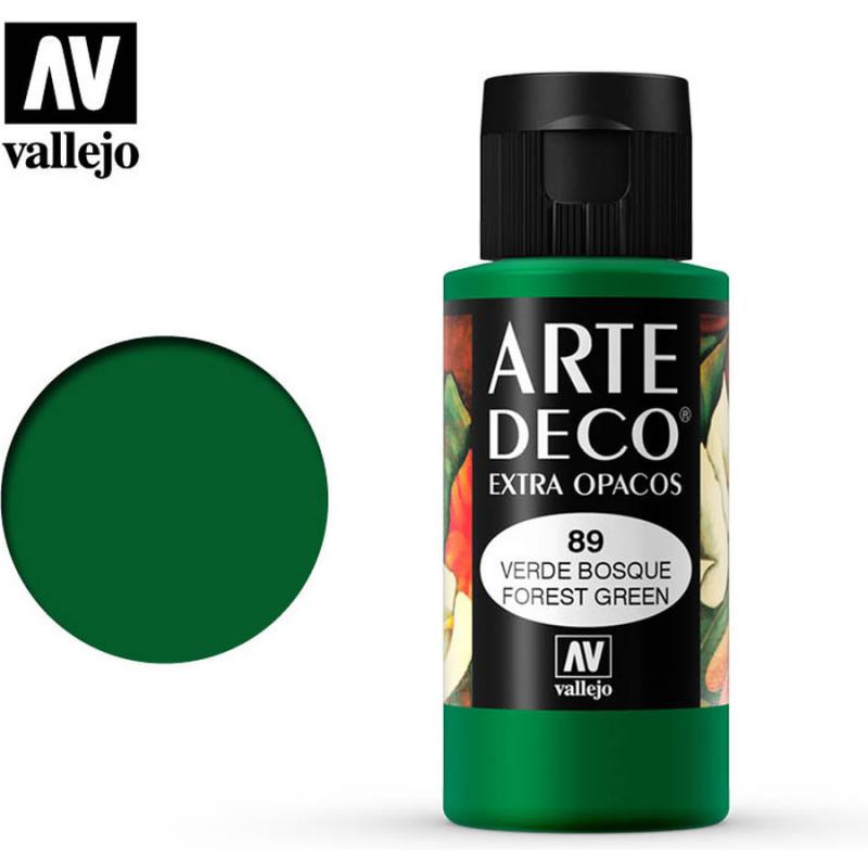 Art Deco Acrylic Paint - Vallejo 60ml - Forest Green 85089