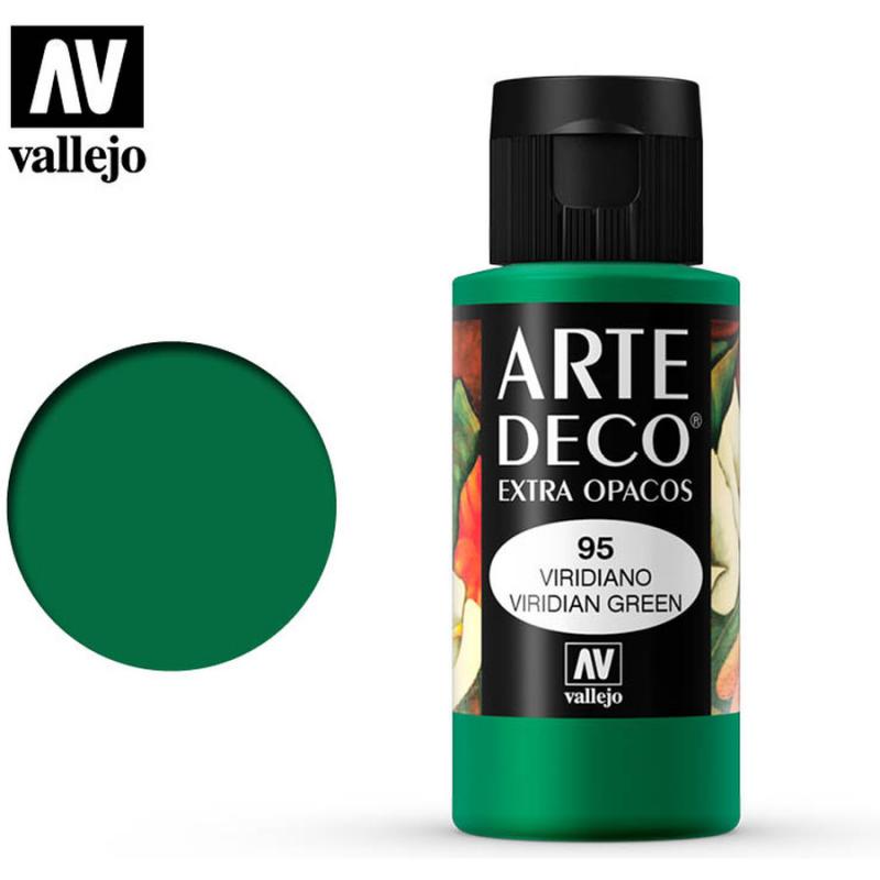 Art Deco Acrylic Paint - Vallejo 60ml - Viridian Green 85095