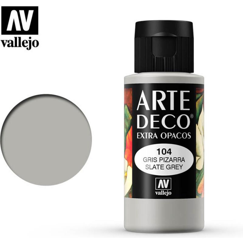Art Deco Acrylic Paint - Vallejo 60ml - Slate Grey 85104