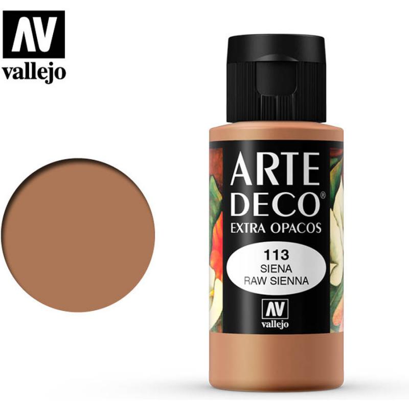 Art Deco Acrylic Paint - Vallejo 60ml - Raw Sienna 85113