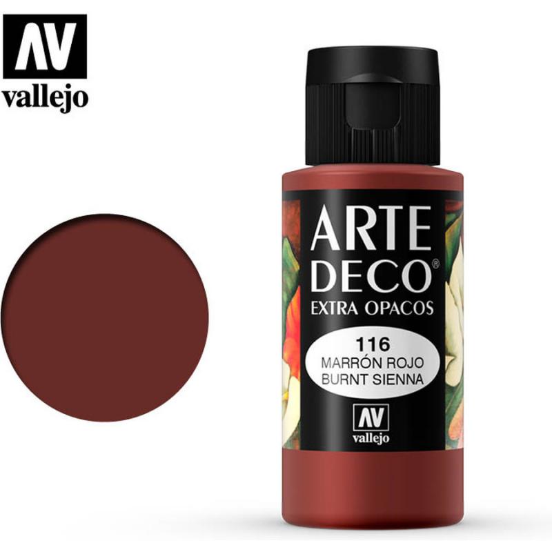 Art Deco Acrylic Paint - Vallejo 60ml - Burnt Sienna 85116