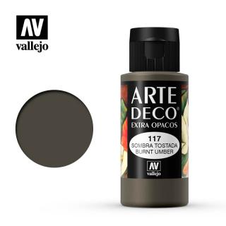 Art Deco Acrylic Paint - Vallejo 60ml - Burnt Umber 85117