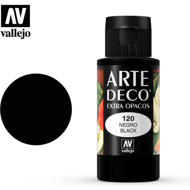 Art Deco Acrylic Paint - Vallejo 60ml - Black 85120