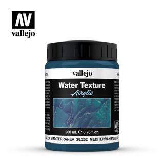 Water Effects - Vallejo 200ml - Mediterranean Blue Water Texture 26202