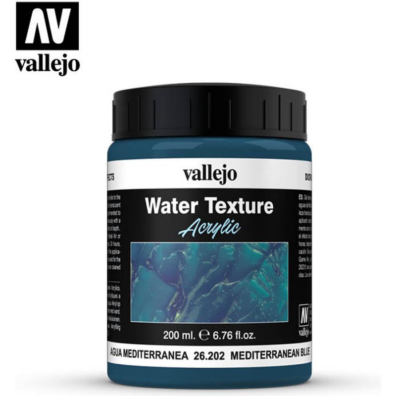 Water Effects - Vallejo 200ml - Mediterranean Blue Water Texture 26202