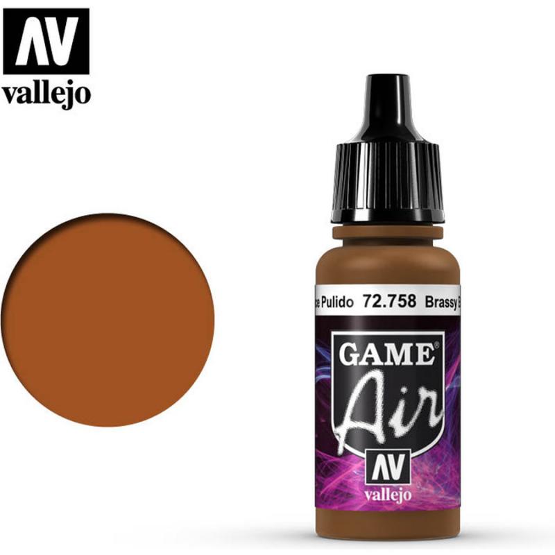 Game Air Acrylic Paint - Vallejo 17ml - Brassy Brass 72758
