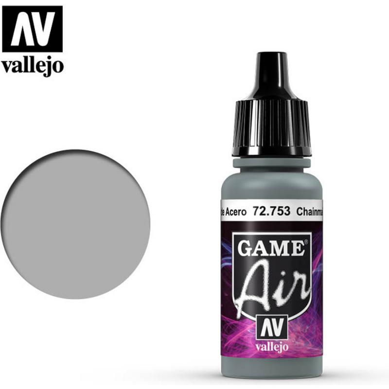 Game Air Acrylic Paint - Vallejo 17ml - Chainmal Silver 72753
