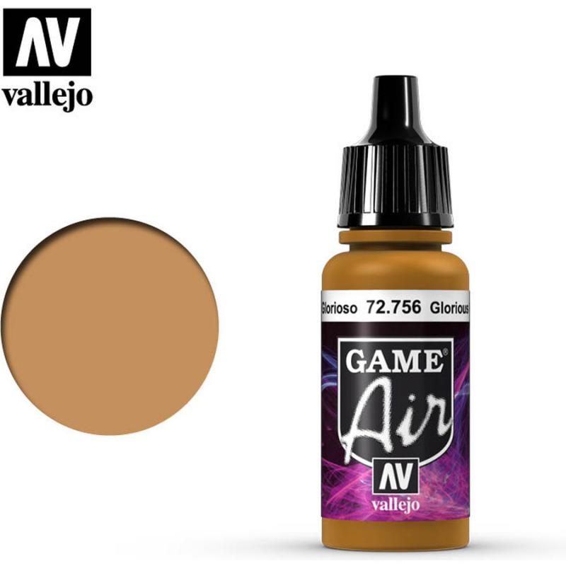 Game Air Acrylic Paint - Vallejo 17ml - Glorious Gold 72756