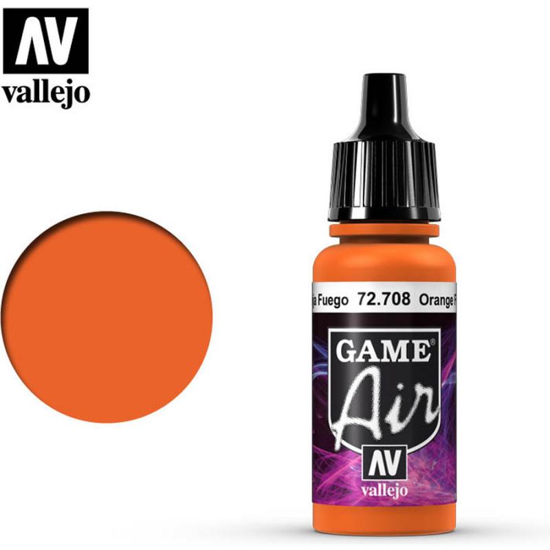 Game Air Acrylic Paint - Vallejo 17ml - Orange Fire 72708