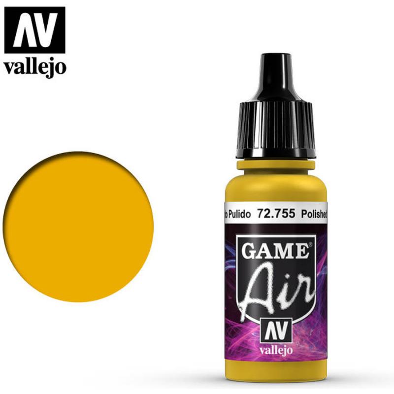 Game Air Acrylic Paint - Vallejo 17ml - Polished Gold 72755
