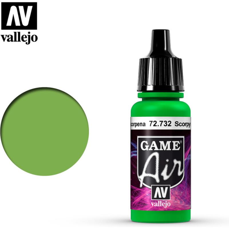 Game Air Acrylic Paint - Vallejo 17ml - Escorpena Green 72732