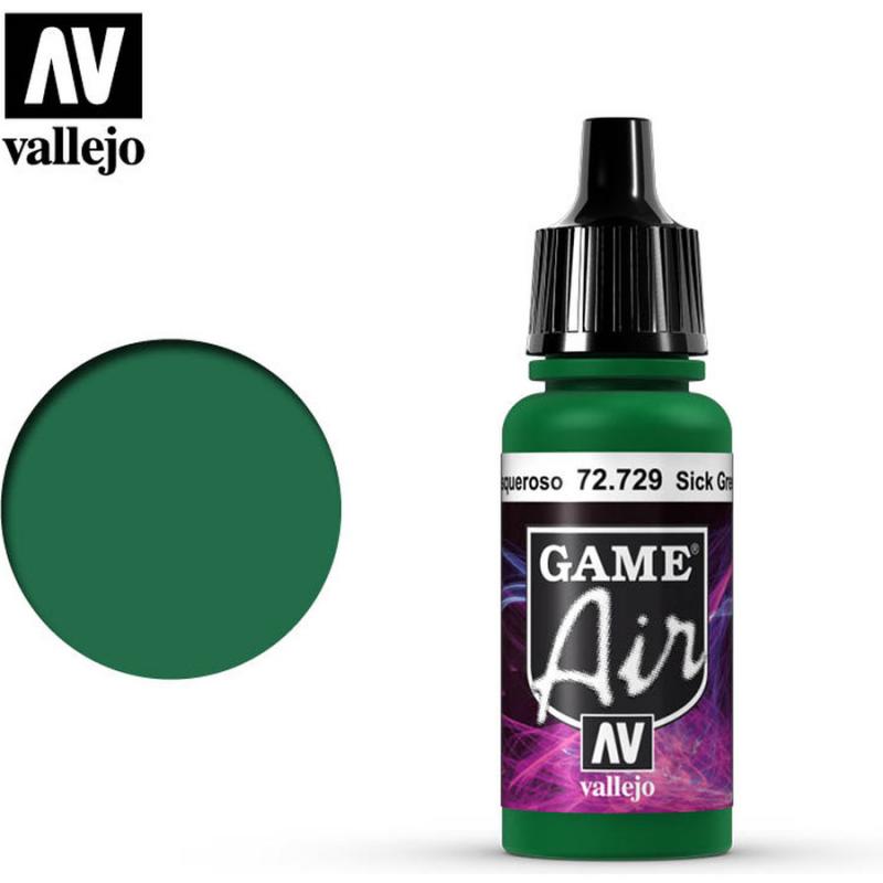 Game Air Acrylic Paint - Vallejo 17ml - Sick Green 72729