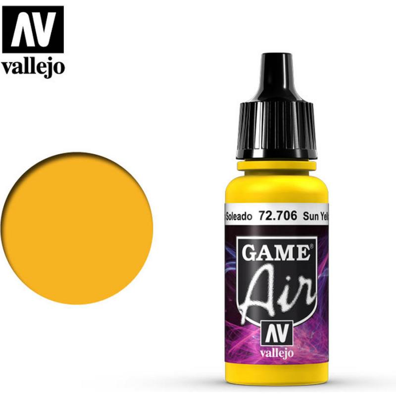 Game Air Acrylic Paint - Vallejo 17ml - Sun Yellow 72706