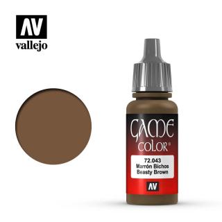Game Color Acrylic Paint - Vallejo 17ml - Beasty Brown 72043