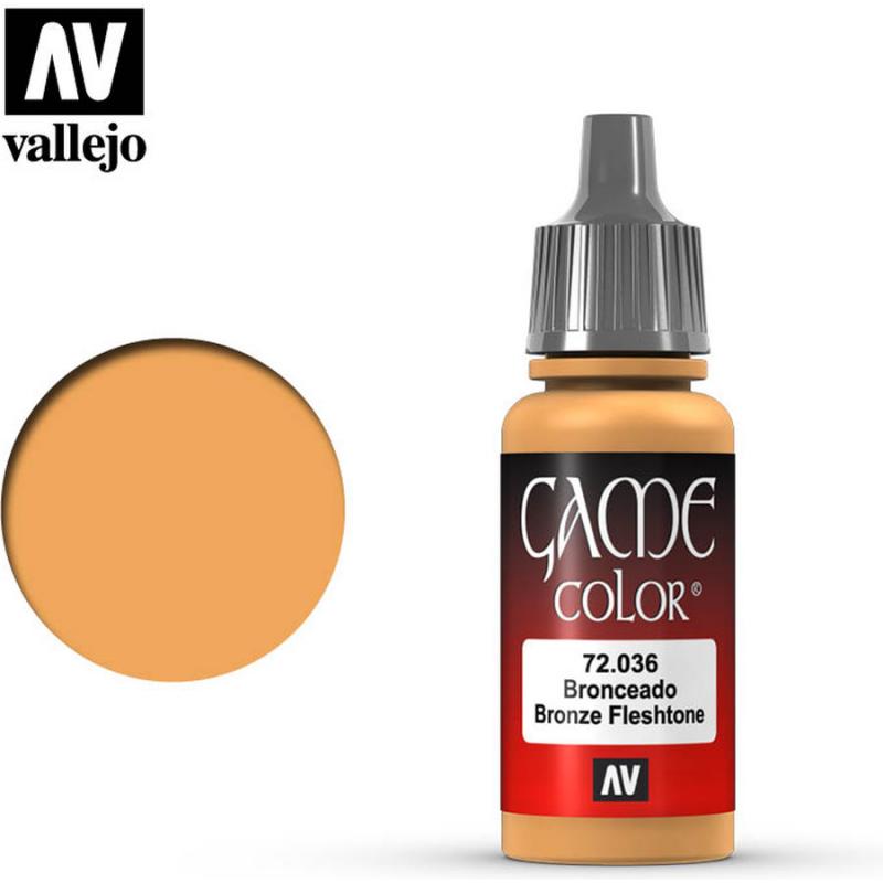 Game Color Acrylic Paint - Vallejo 17ml - Bronze Fleshtone 72036