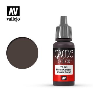 Game Color Acrylic Paint - Vallejo 17ml - Charred Brown 72045