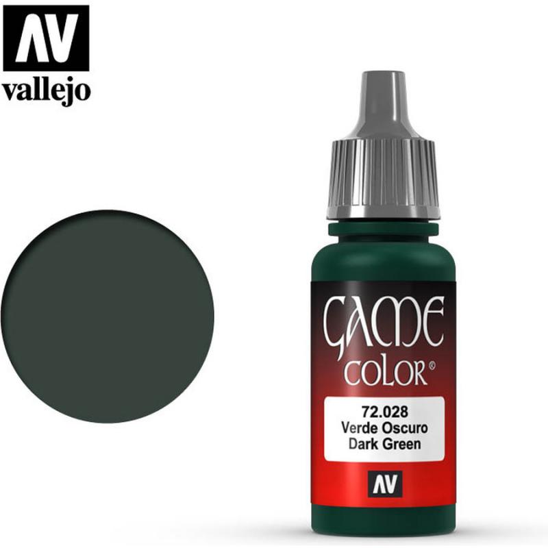 Game Color Acrylic Paint - Vallejo 17ml - Dark Green 72028
