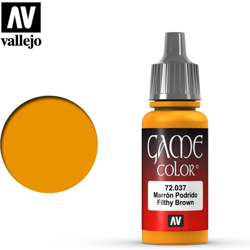 Game Color Acrylic Paint - Vallejo 17ml - Filthy Brown 72037