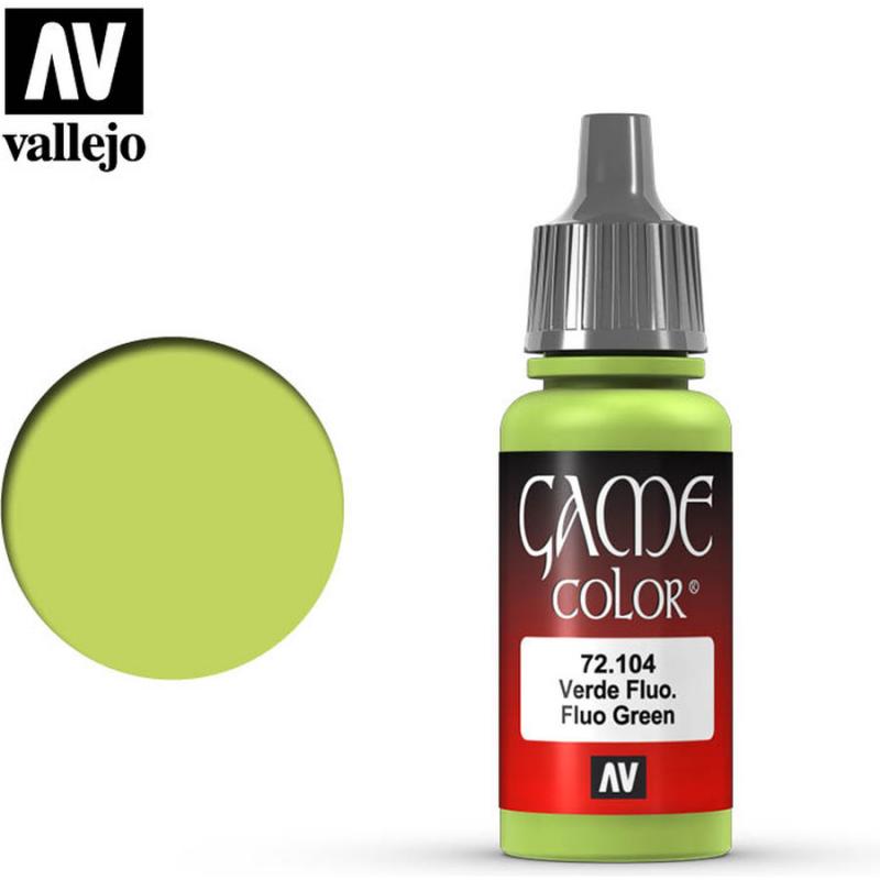 Game Color Acrylic Paint - Vallejo 17ml - Fluo Green 72104