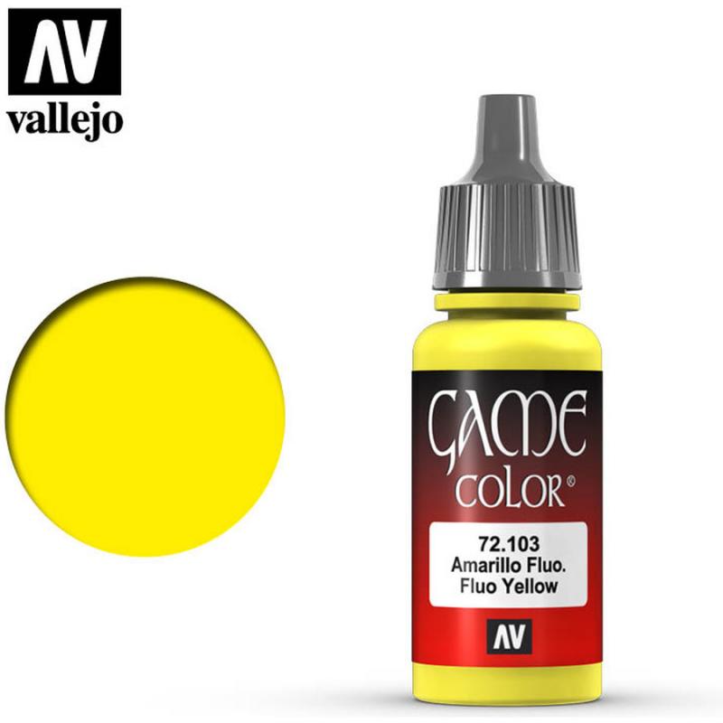 Game Color Acrylic Paint - Vallejo 17ml - Fluo Yellow 72103