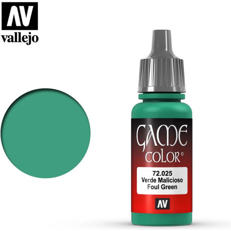 Game Color Acrylic Paint - Vallejo 17ml - Foul Green 72025