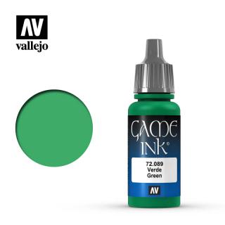 Game Color Acrylic Paint - Vallejo 17ml - Green Ink 72089