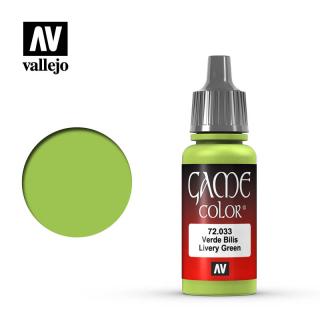 Game Color Acrylic Paint - Vallejo 17ml - Livery Green 72033