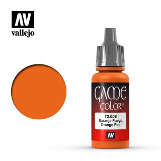 Game Color Acrylic Paint - Vallejo 17ml - Orange Fire 72008