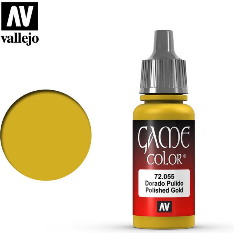 Game Color Acrylic Paint - Vallejo 17ml - Polished Gold 72055