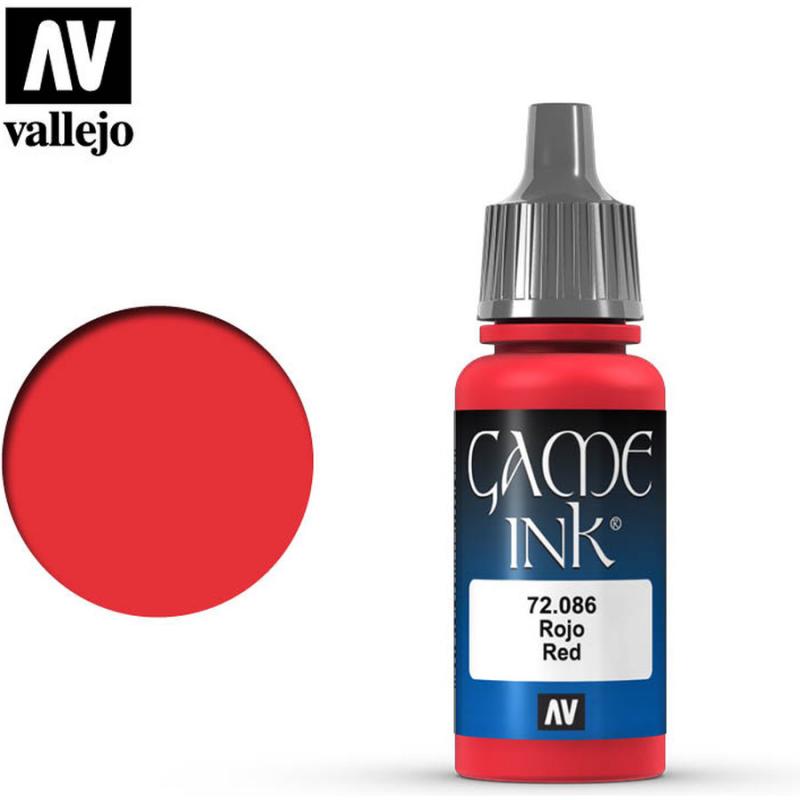 Game Color Acrylic Paint - Vallejo 17ml - Red Ink 72086