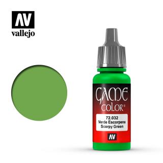 Game Color Acrylic Paint - Vallejo 17ml - Escorpena Green 72032