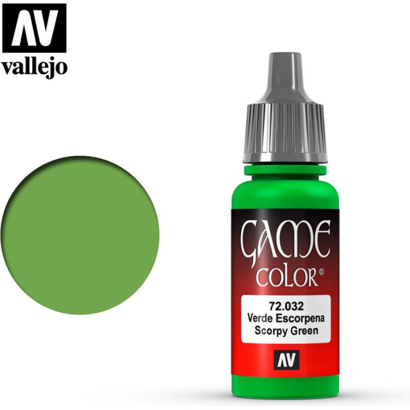 Game Color Acrylic Paint - Vallejo 17ml - Escorpena Green 72032