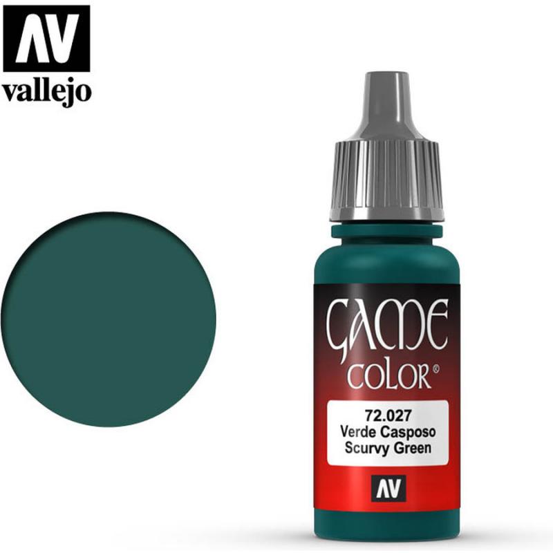 Game Color Acrylic Paint - Vallejo 17ml - Scurvy Green 72027