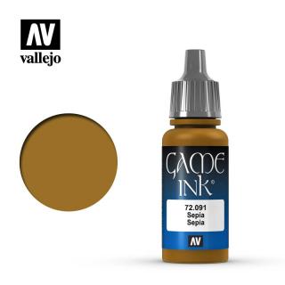 Game Color Acrylic Paint - Vallejo 17ml - Sepia Ink 72091