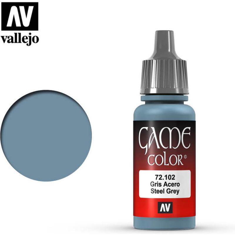 Game Color Acrylic Paint - Vallejo 17ml - Steel Grey 72102