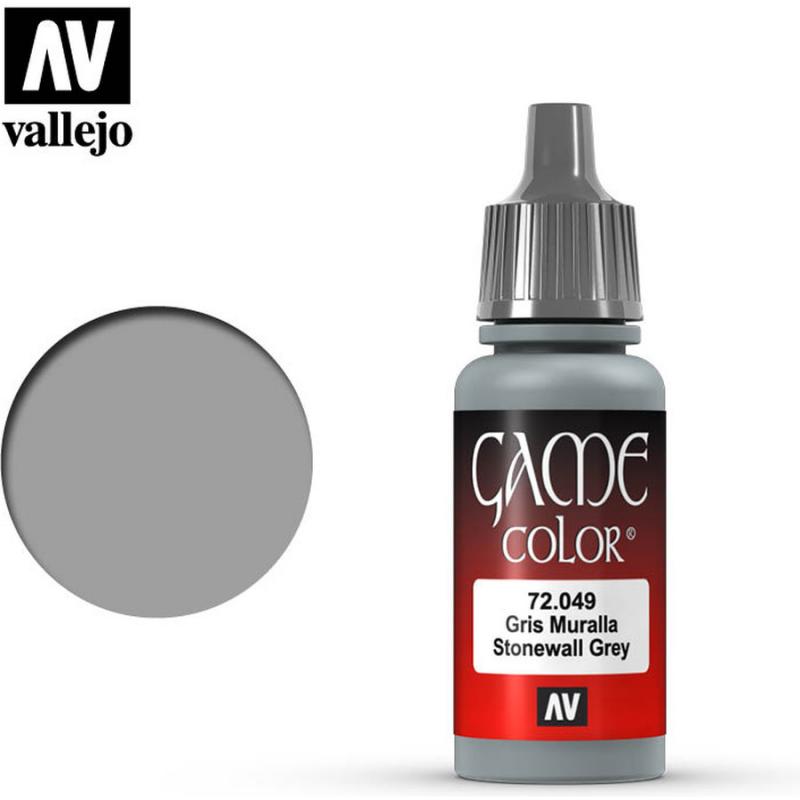 Game Color Acrylic Paint - Vallejo 17ml - Stonewall Grey 72049