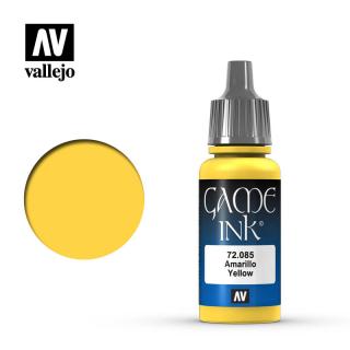 Game Color Acrylic Paint - Vallejo 17ml - Amarillo Yellow Ink 72085