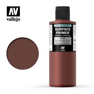 Surface Primer Acrylic-Polyurethane - Vallejo 200ml - German Red Brown RAL8012 -