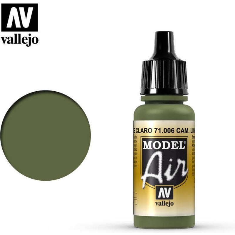 Model Air Acrylic Paint - Vallejo 17ml - Camouflage Light Green 71006