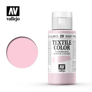 Textile Color Acrylic Paint - Vallejo 60ml - Baby Pink 40029