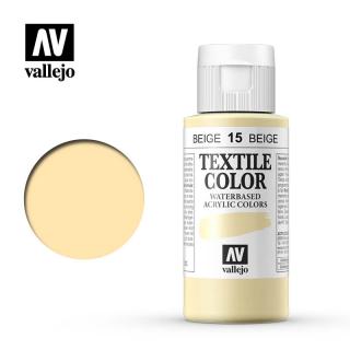 Textile Color Acrylic Paint - Vallejo 60ml - Beige 40015