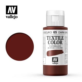 Textile Color Acrylic Paint - Vallejo 60ml - Velvet Brown 40065