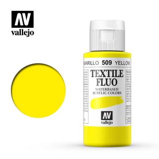 Textile Color Fluorescent Acrylic Paint - Vallejo 60ml - Fluo Yellow 40509