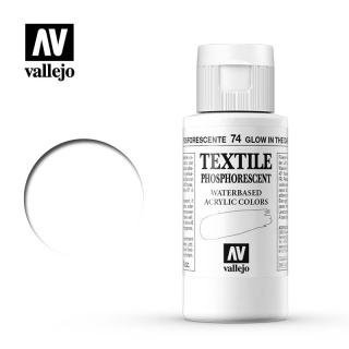 Textile Color Acrylic Paint - Vallejo 60ml - Glow In The Dark 40074