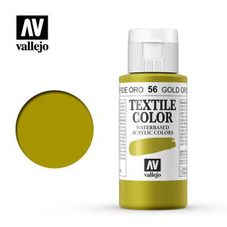 Textile Color Acrylic Paint - Vallejo 60ml - Gold Green 40056