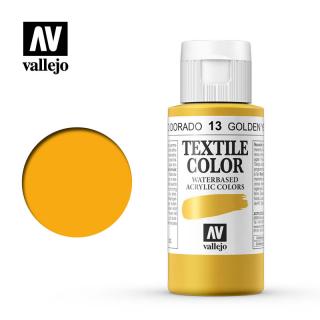Textile Color Acrylic Paint - Vallejo 60ml - Golden Yellow 40013